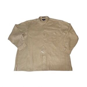 Paul Frederick‎ Finest Pure Linen 3XLT Button Up Long Sleeves NWOT